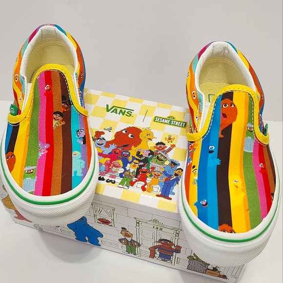 Vans Other - NWOT, Vans x Sesame Kids Street Classic Slip-On Shoes Skate & Casual , sz 12